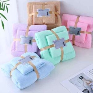 Cotton bath towel set, premium bath towel, quick-dry towel, absorbent towel Sri Lanka, luxury towel set, bathroom essentials.