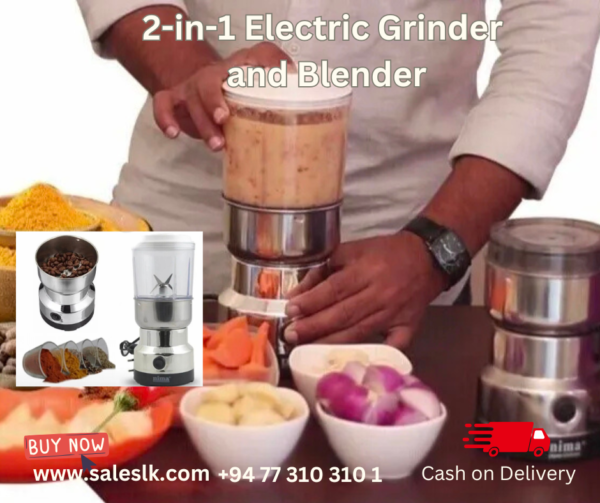 Nima electric grinder, 2 in 1 grinder juicer, coffee grinder Sri Lanka, spice grinder, kitchen appliances.