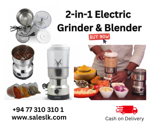 Nima electric grinder, 2 in 1 grinder juicer, coffee grinder Sri Lanka, spice grinder, kitchen appliances.