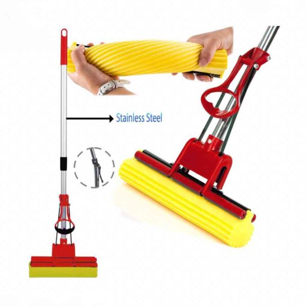 Squeeze mop, easy-squeeze mop, versatile cleaning mop, mop for all surfaces, convenient home cleaning tool.