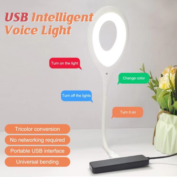 voice control night light, smart night light, adjustable night light, energy-saving LED light, voice-activated lamp for home.