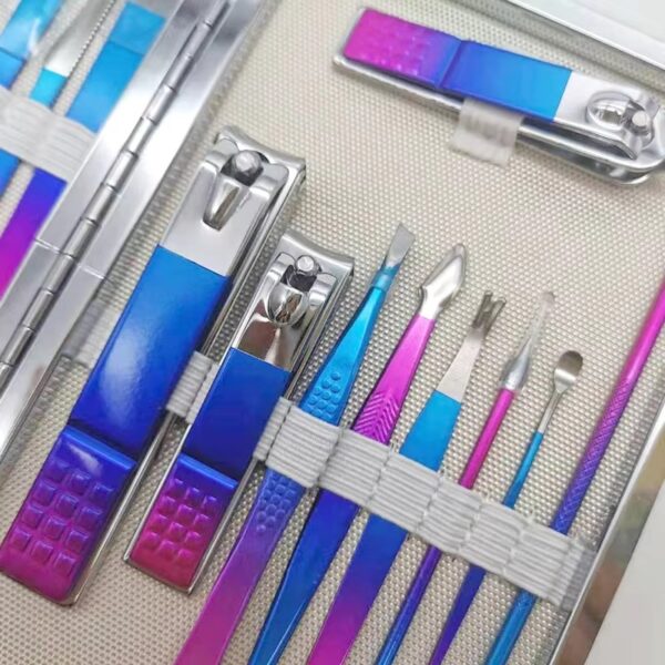 15 Pcs Rainbow Nail Cutter Set - Perfect Manicure & Pedicure Solution