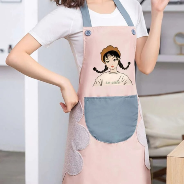 Stylish Cooking Apron – oil-proof, waterproof, and hand-wiping design. Rs 700/= | COD Rs 400/=. Order on WhatsApp: +94 78 310 310 1.