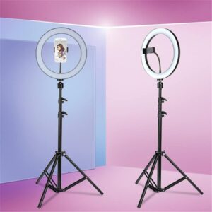 ring light Sri Lanka, 26cm LED ring light, selfie light with phone holder, USB ring light for video, makeup lighting tool