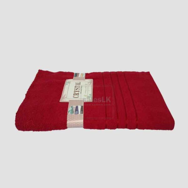 Cristal Bath Towel (Red Colour) – 100% cotton, 30×60 inches, 450 GSM - Image 3