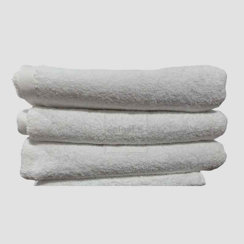 Pure White Cotton Bath Towel 20x40 600 GSM – Soft & Absorbent | saleslk.com - Image 2