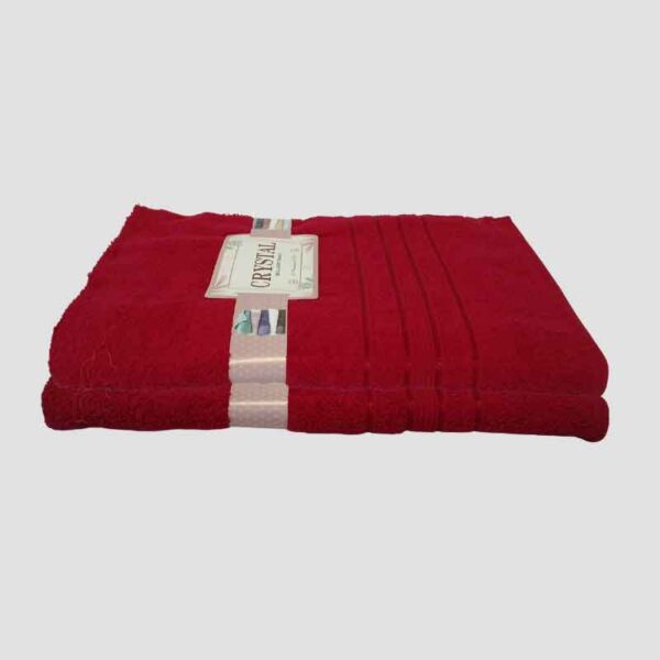 Cristal Bath Towel (Red Colour) – 100% cotton, 30×60 inches, 450 GSM - Image 4