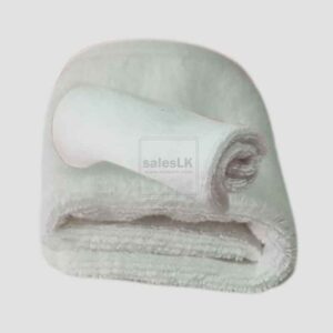 Pure White Cotton Bath Towel 20x40 600 GSM – Soft & Absorbent | saleslk.com