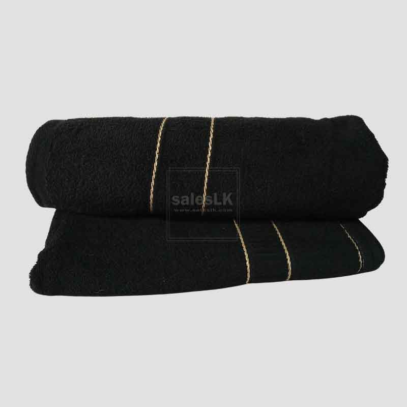 Black Cotton Bath Towel | Perfect for daily use | 30×60 Sri Lanka - Image 2