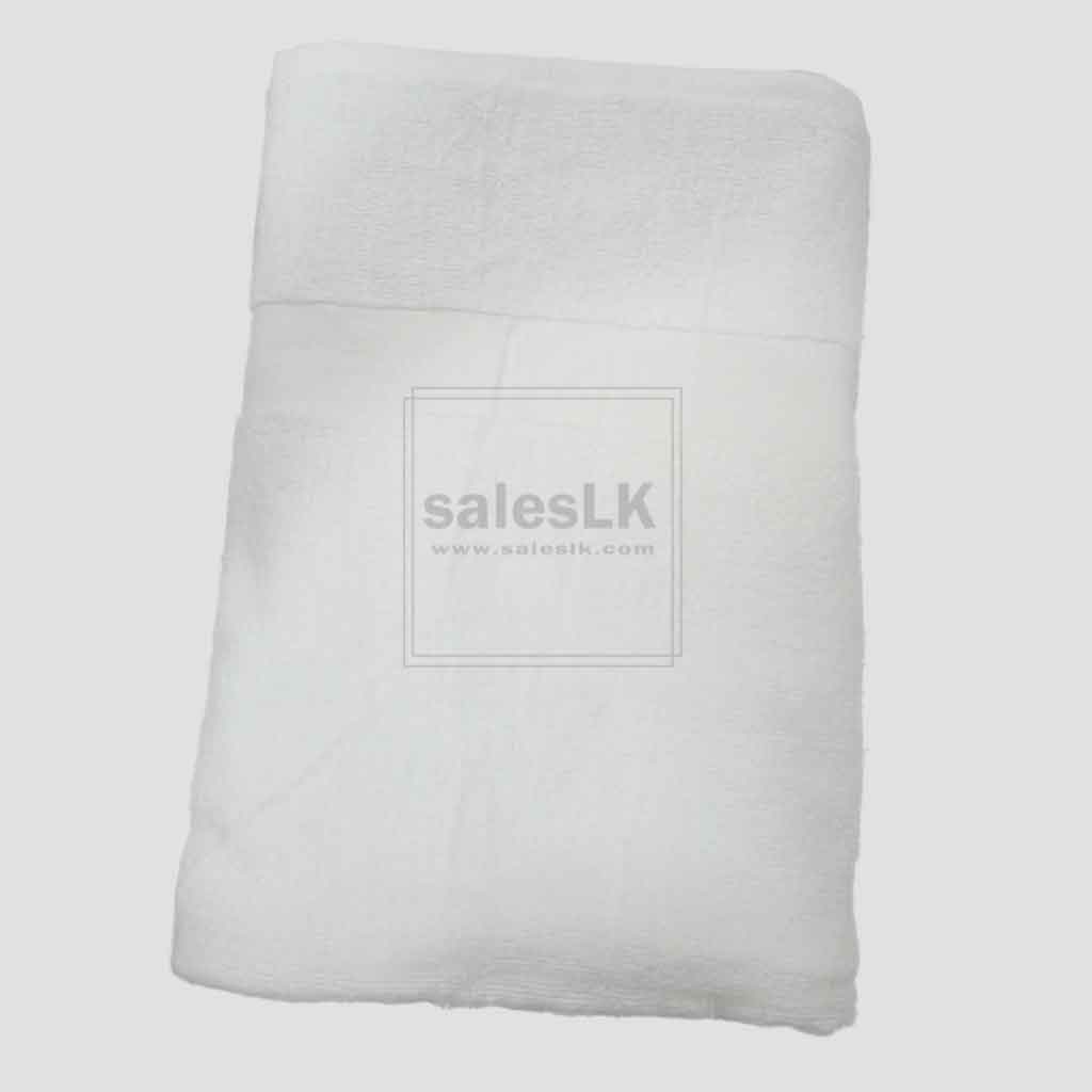 Shop a100% White Cotton Bathroom Towel 30x58 online. Soft, absorbent, plush and fast-drying. Rs.1,400 with islandwide COD delivery.